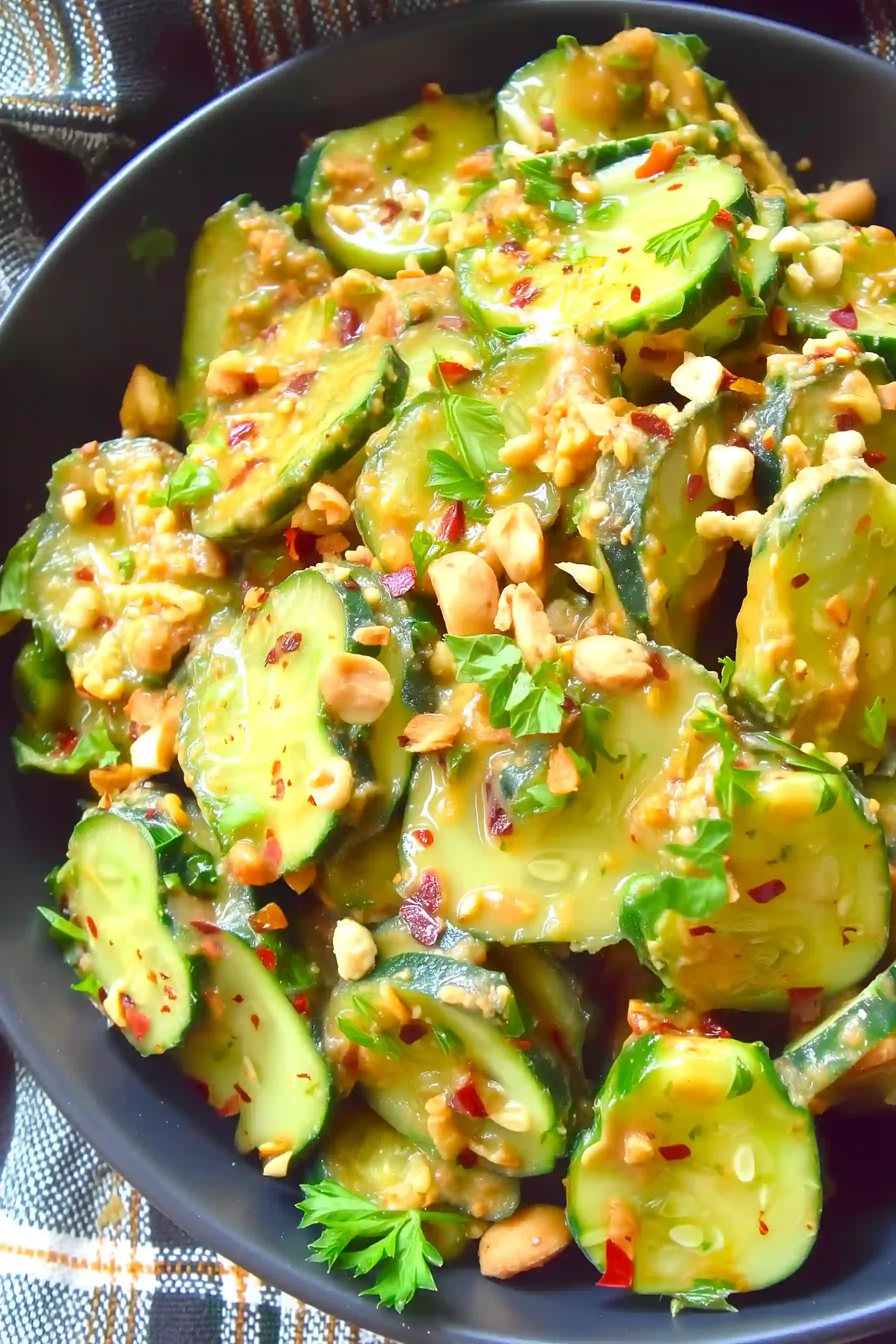 Spicy Peanut Cucumber Salad