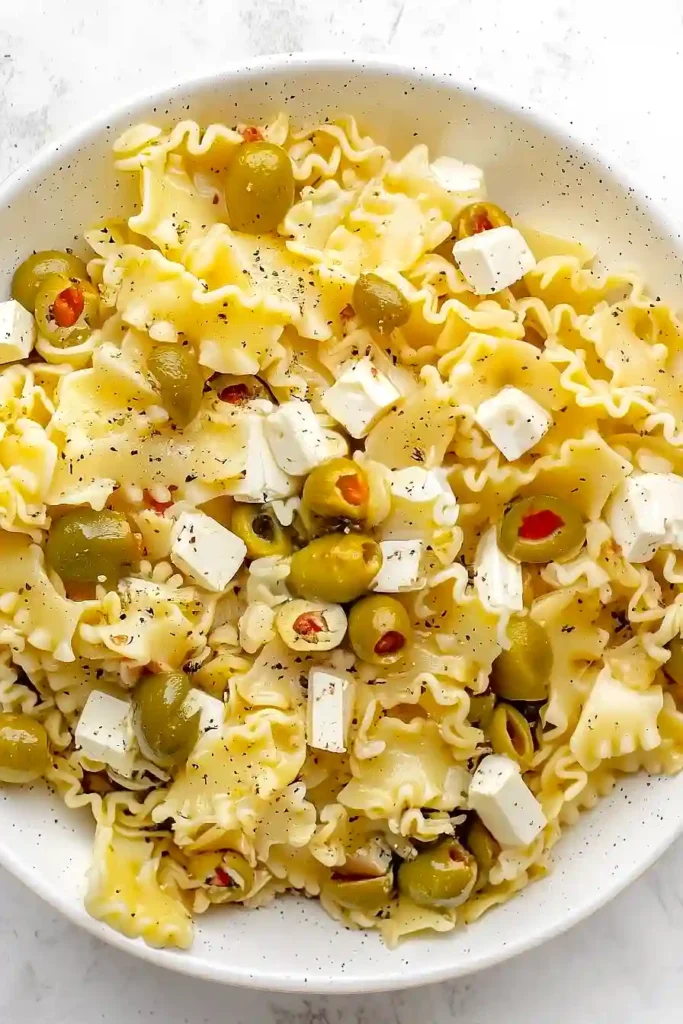 dirty martini pasta salad