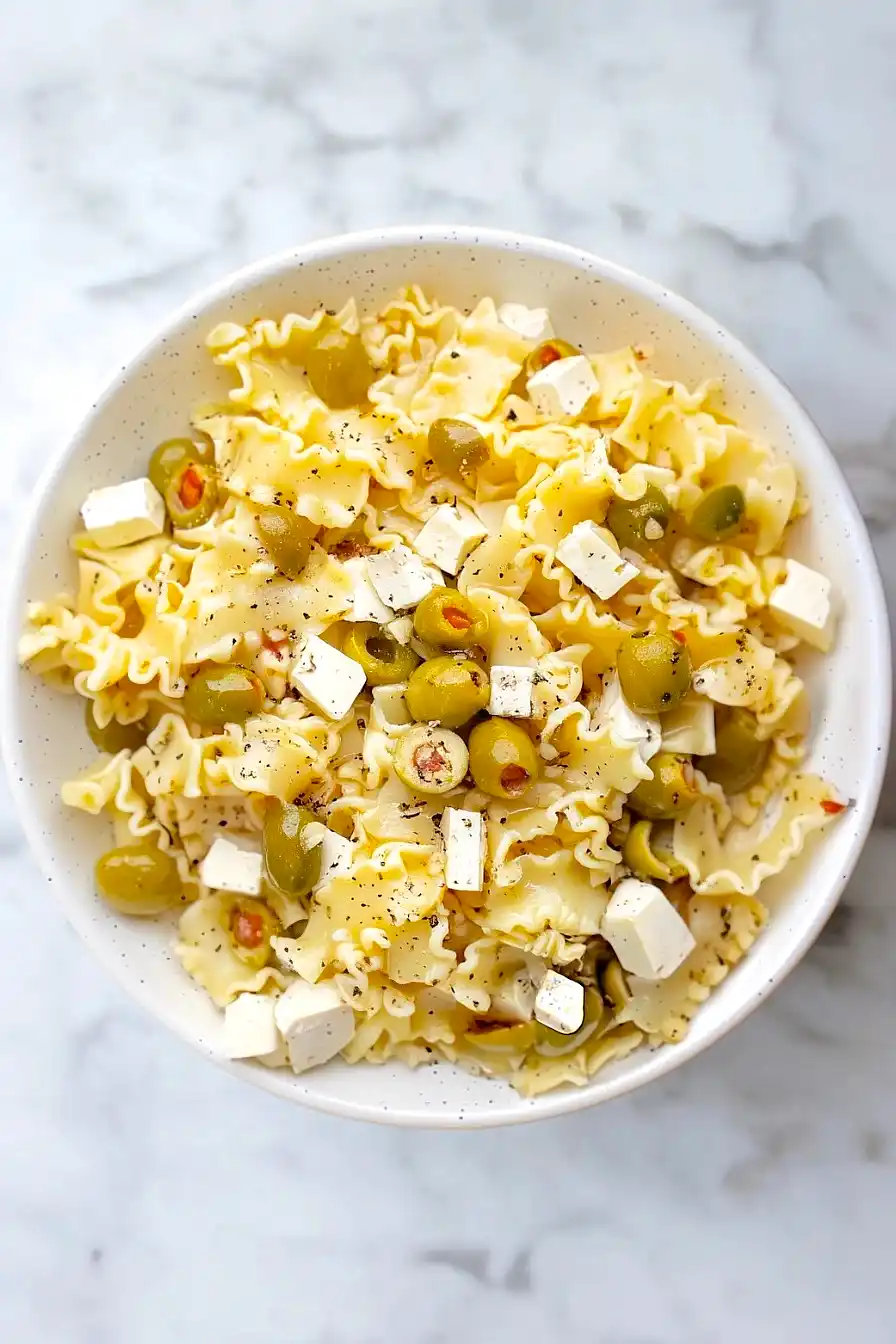 dirty martini pasta salad