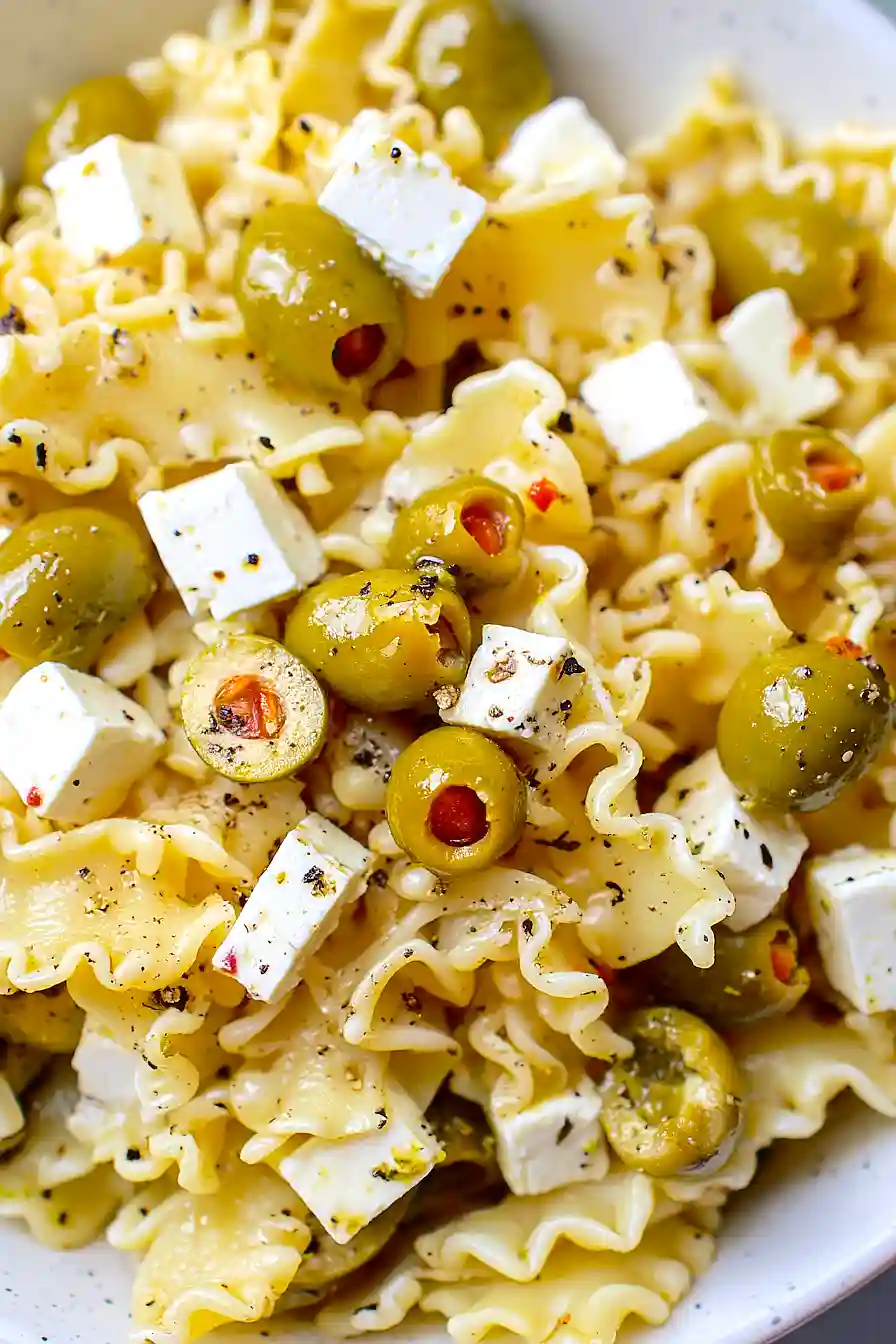 dirty martini pasta salad