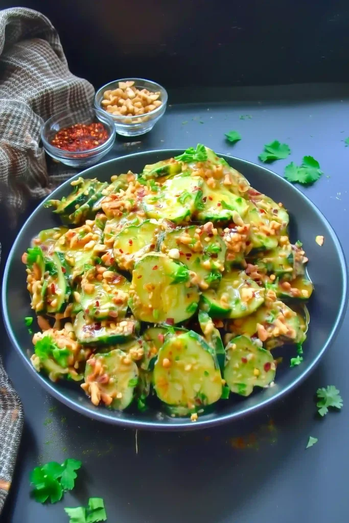 Spicy Peanut Cucumber Salad