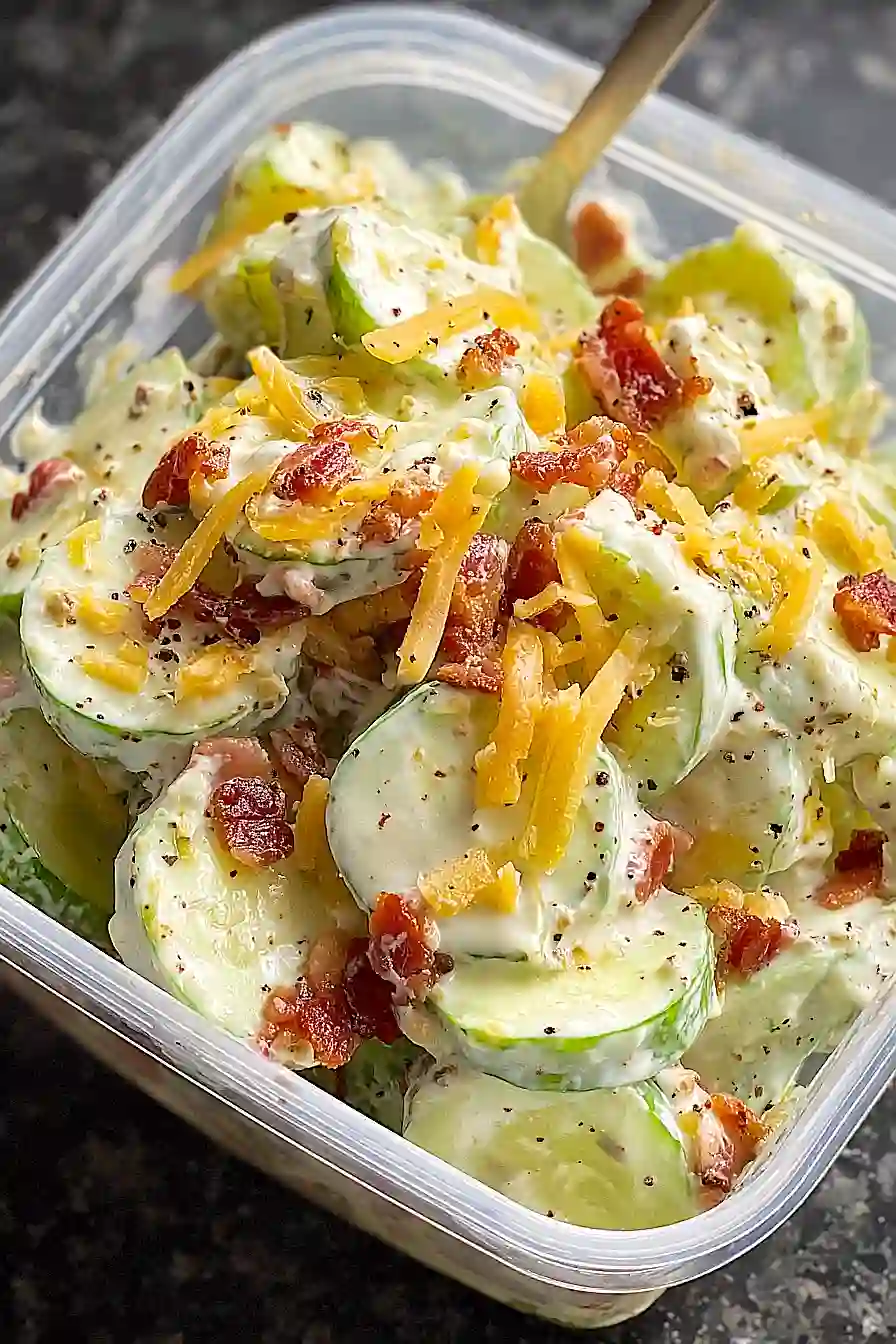 Cucumber Bacon Salad