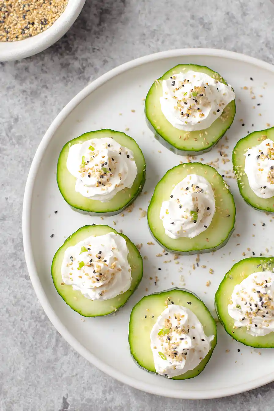 Bagel Cucumber Bites