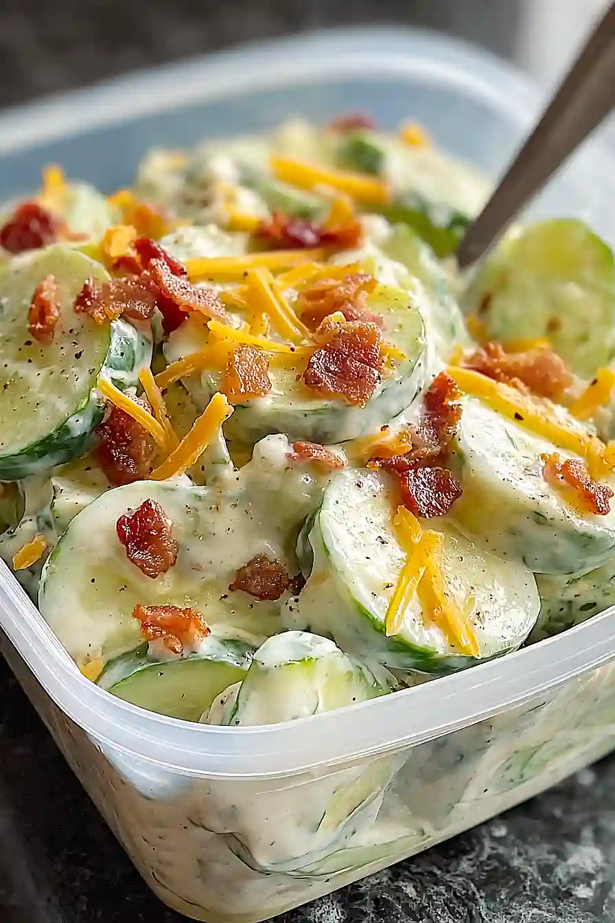 Cucumber Bacon Salad