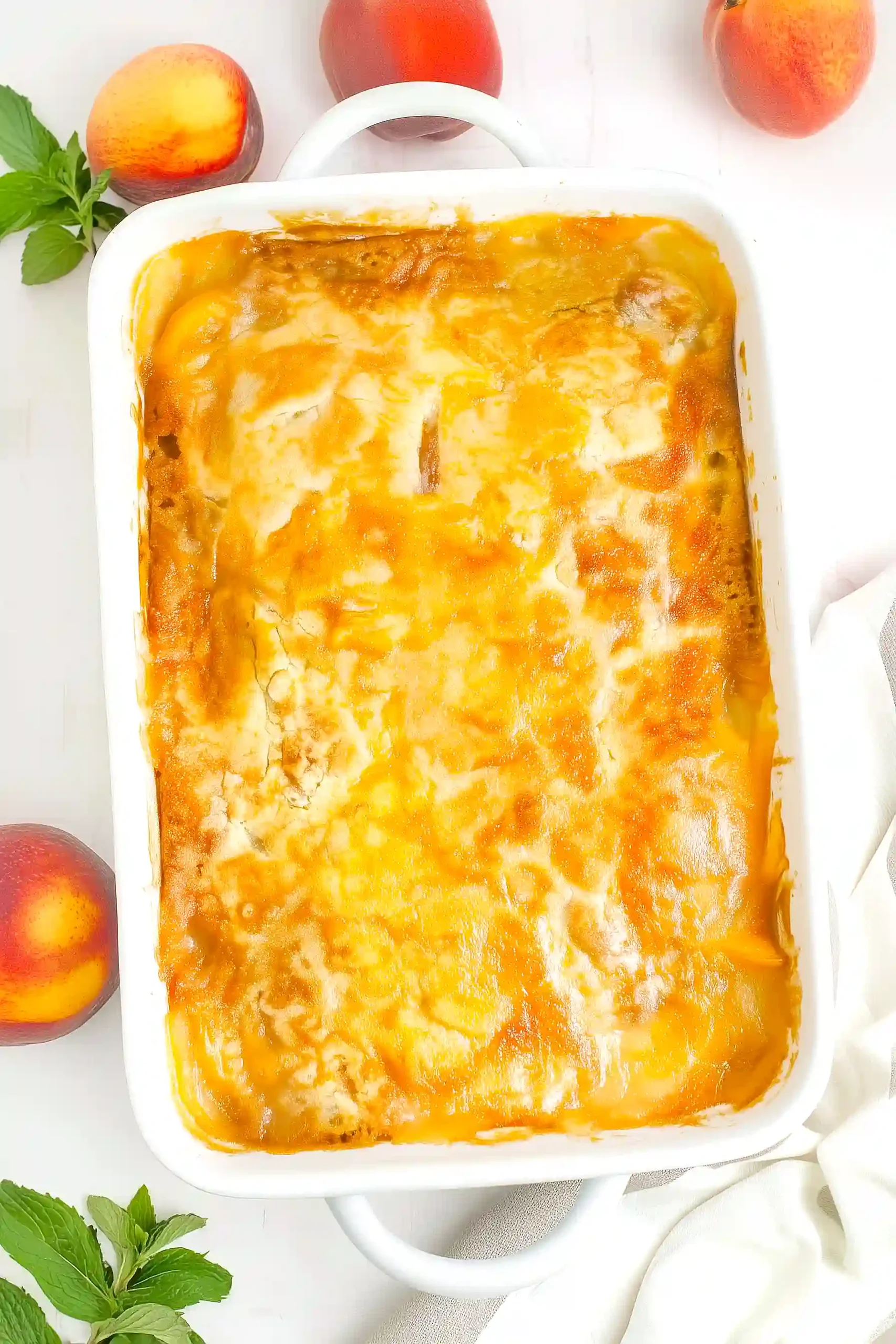 Peach Cobbler with Cake Mix