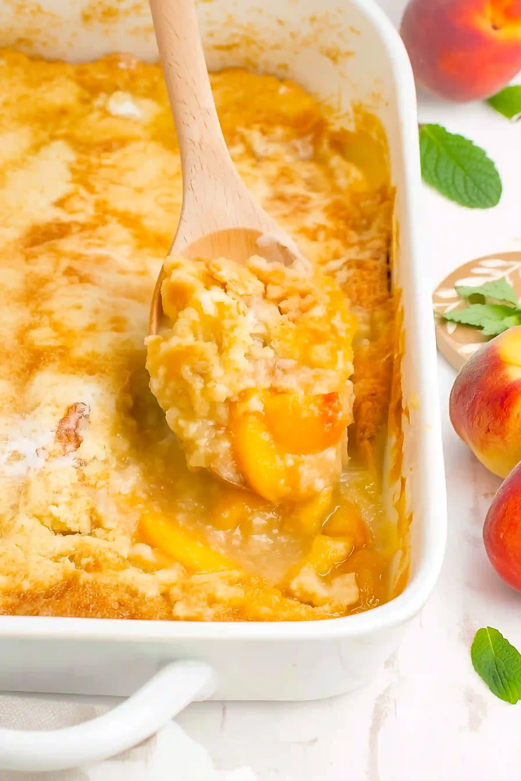 Peach Cobbler with Cake Mix