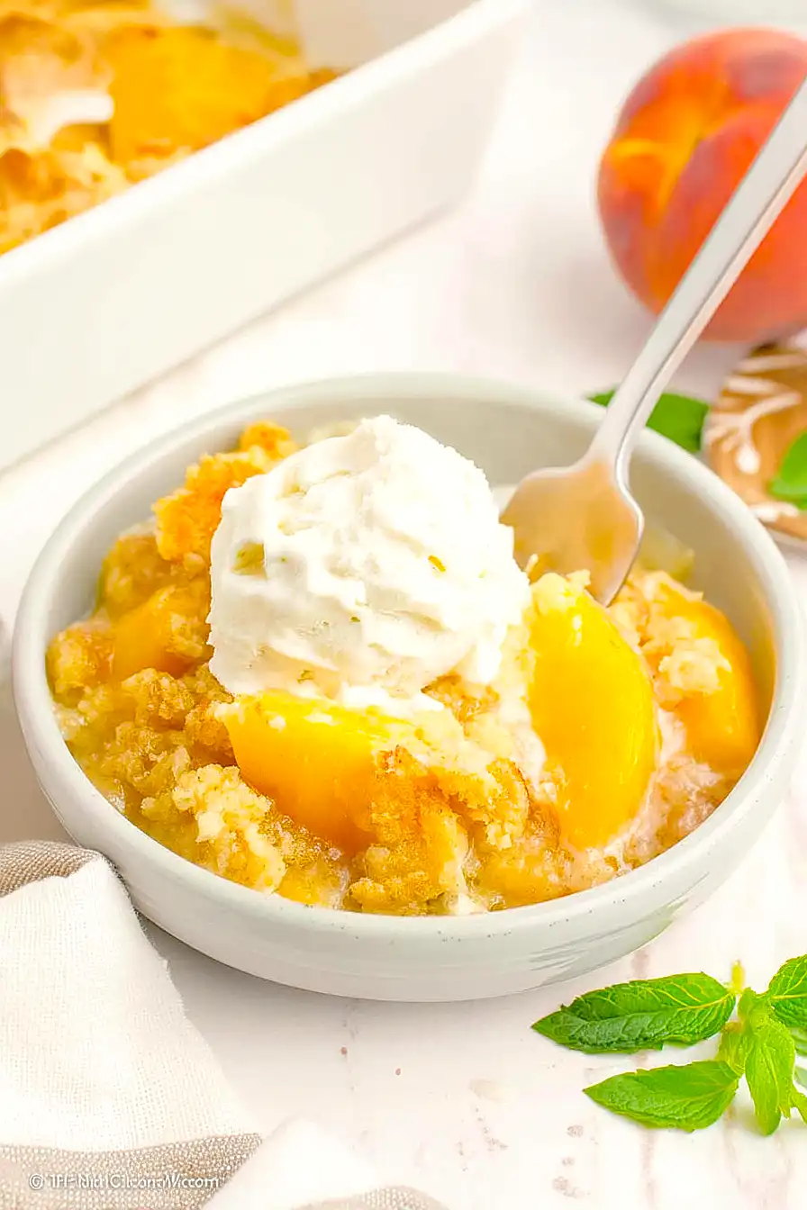 Peach Cobbler with Cake Mix