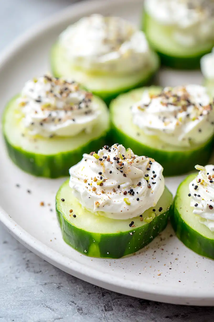 Bagel Cucumber Bites