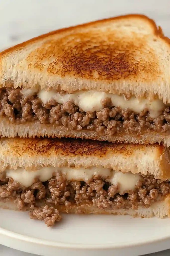 ground beef grilled cheese