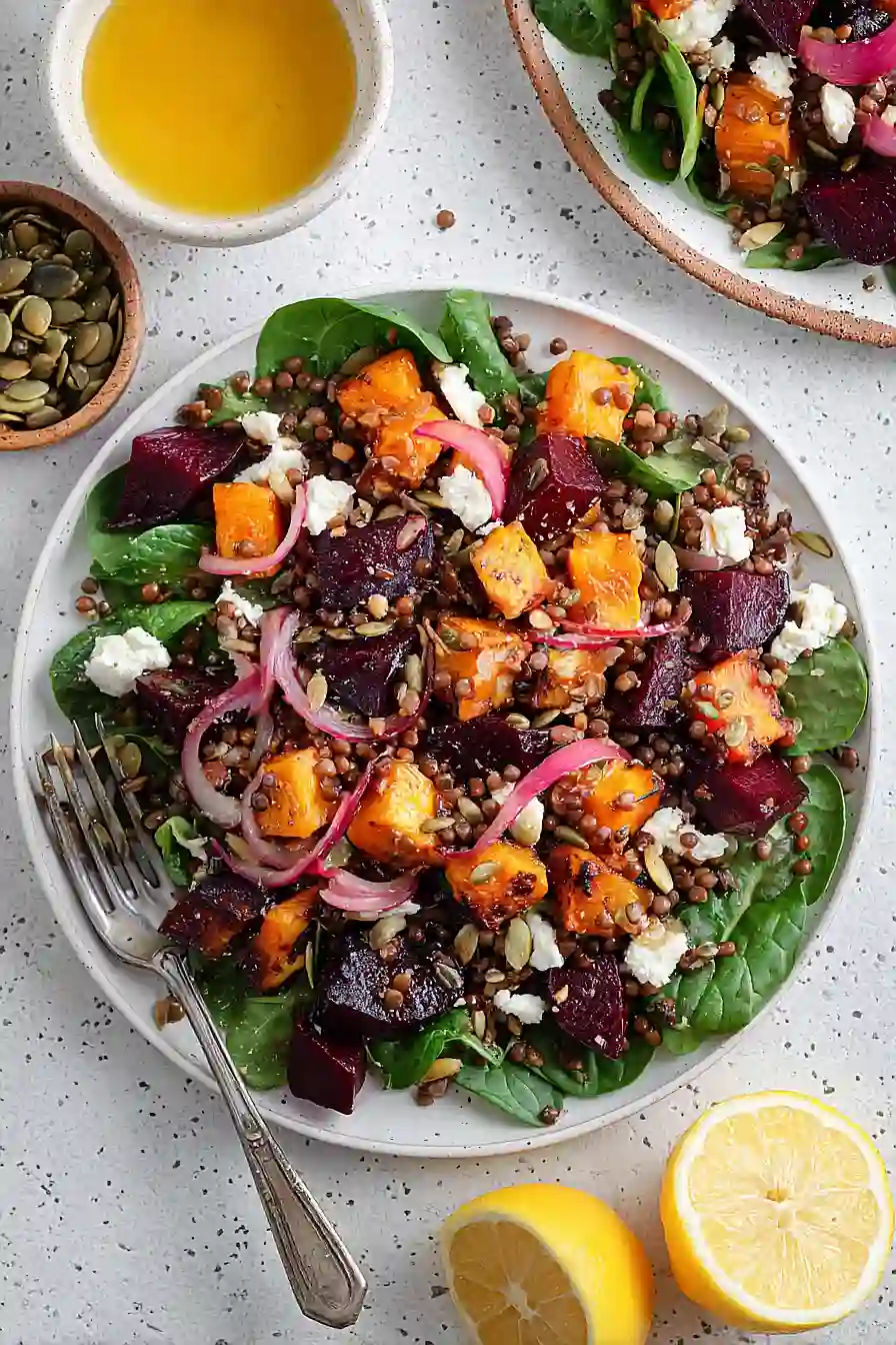 Roasted Beetroot & Pumpkin Salad