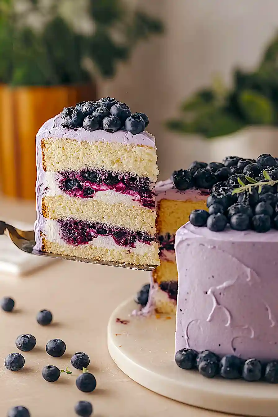 Blueberry Chiffon Cake
