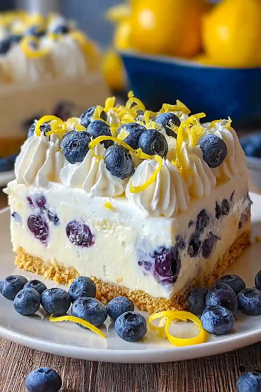 Lemon Blueberry Cream Cake