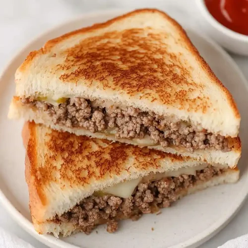 ground beef grilled cheese