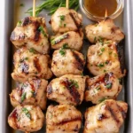 honey balsamic chicken skewers