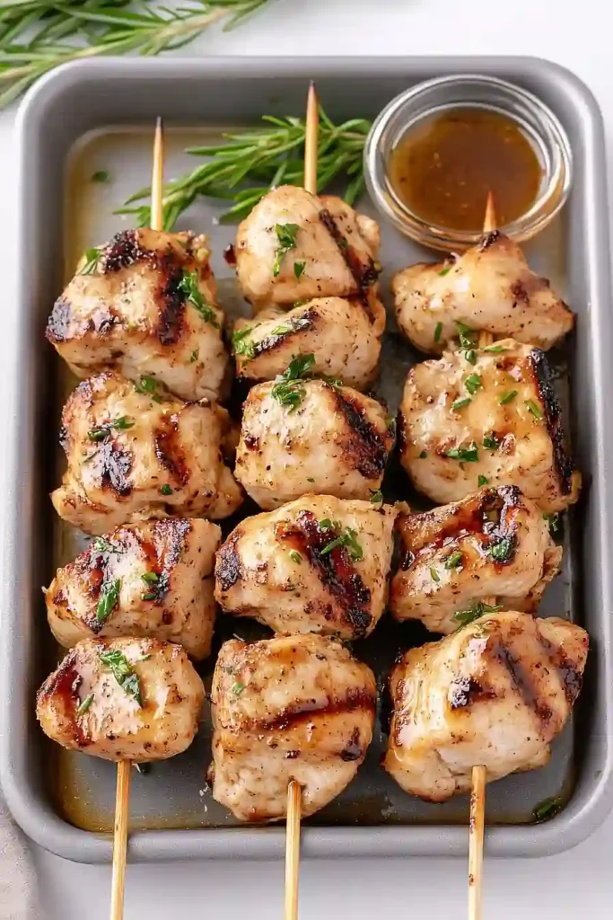 honey balsamic chicken skewers
