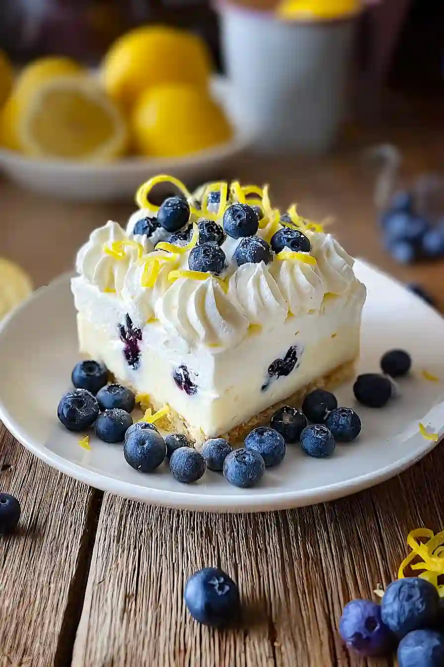Lemon Blueberry Cream Cake