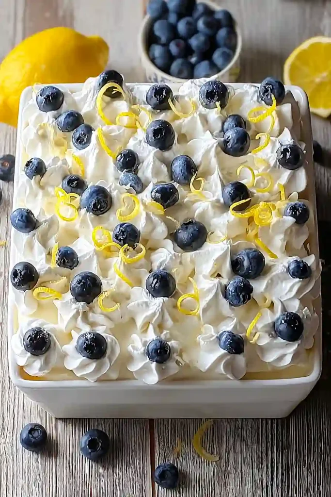 Lemon Blueberry Cream Cake