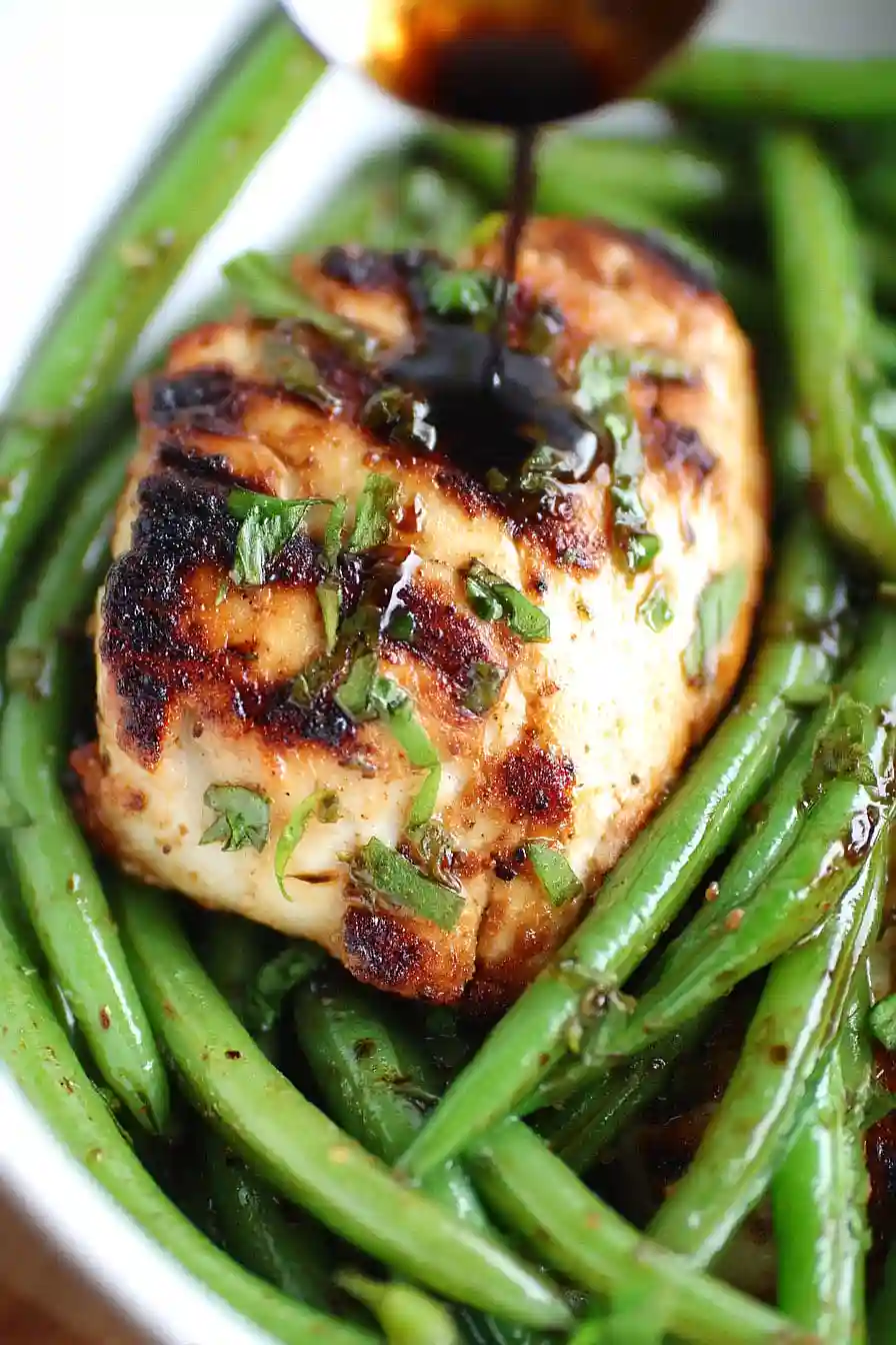 balsamic chicken and green beans