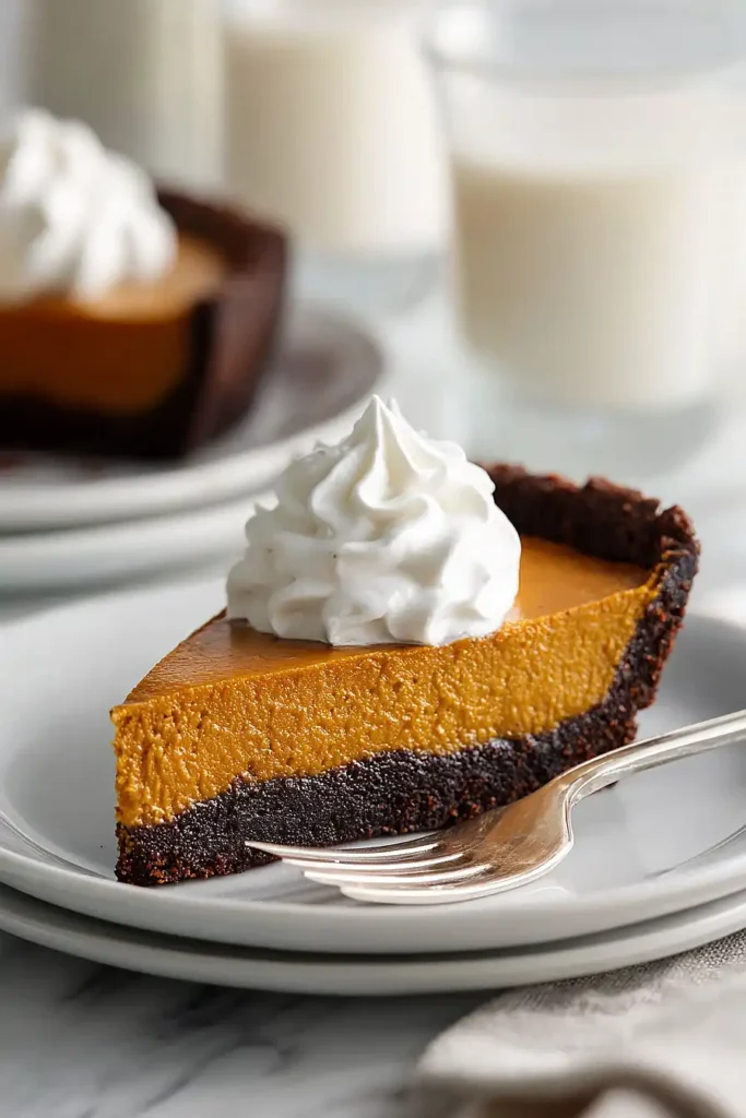 dark chocolate pumpkin tart