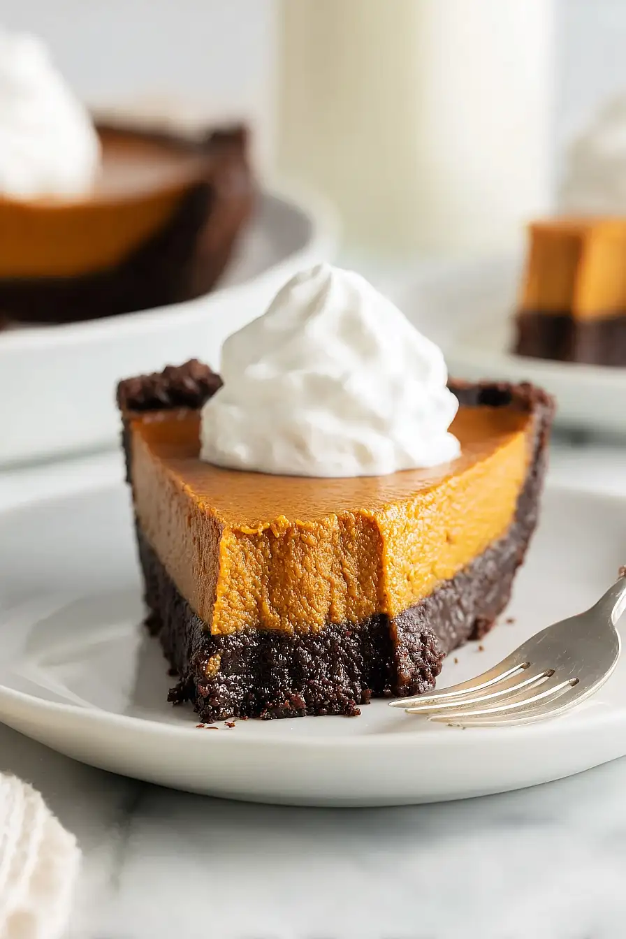 dark chocolate pumpkin tart
