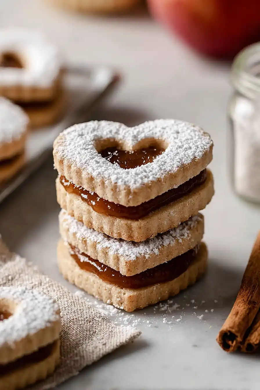apple butter linzer cookies