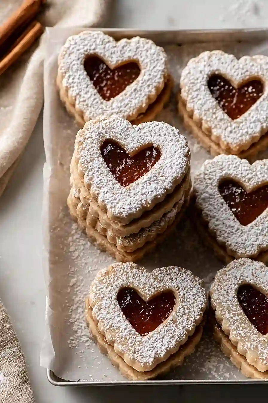 apple butter linzer cookies