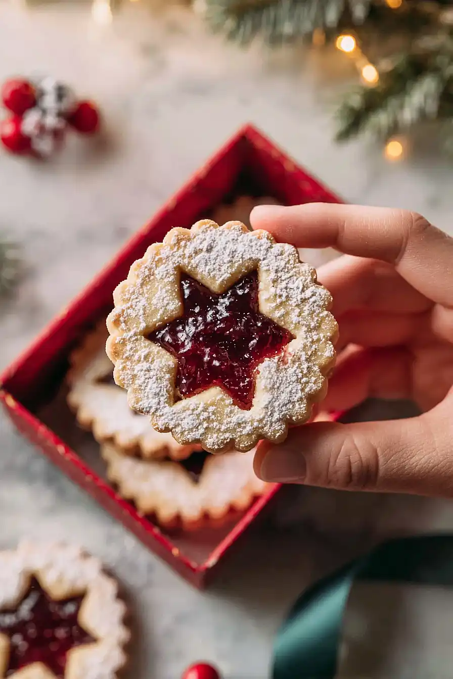 peanut butter and jam linzer cookies