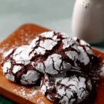 coffee chocolate crinkle cookies
