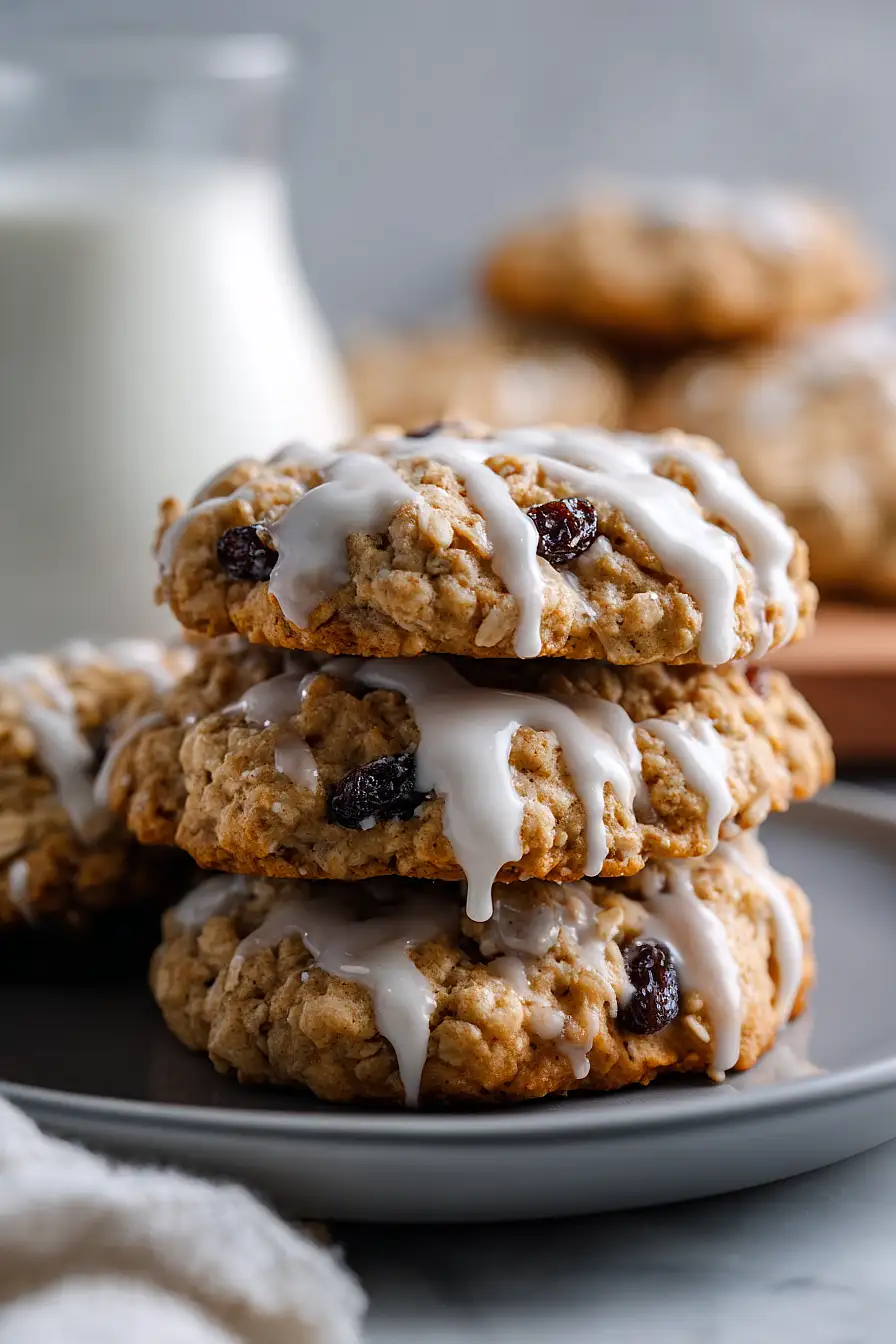 iced oatmeal raisin cookies