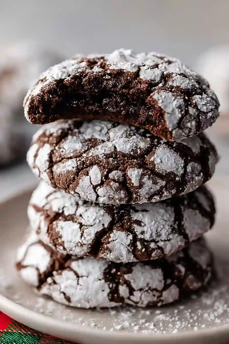 mexican chocolate crinkle cookies