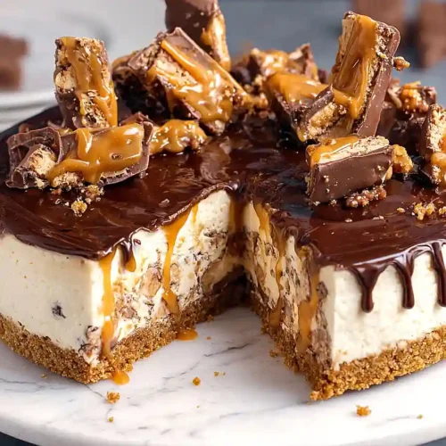 no bake twix cheesecake