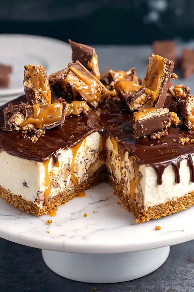 no bake twix cheesecake