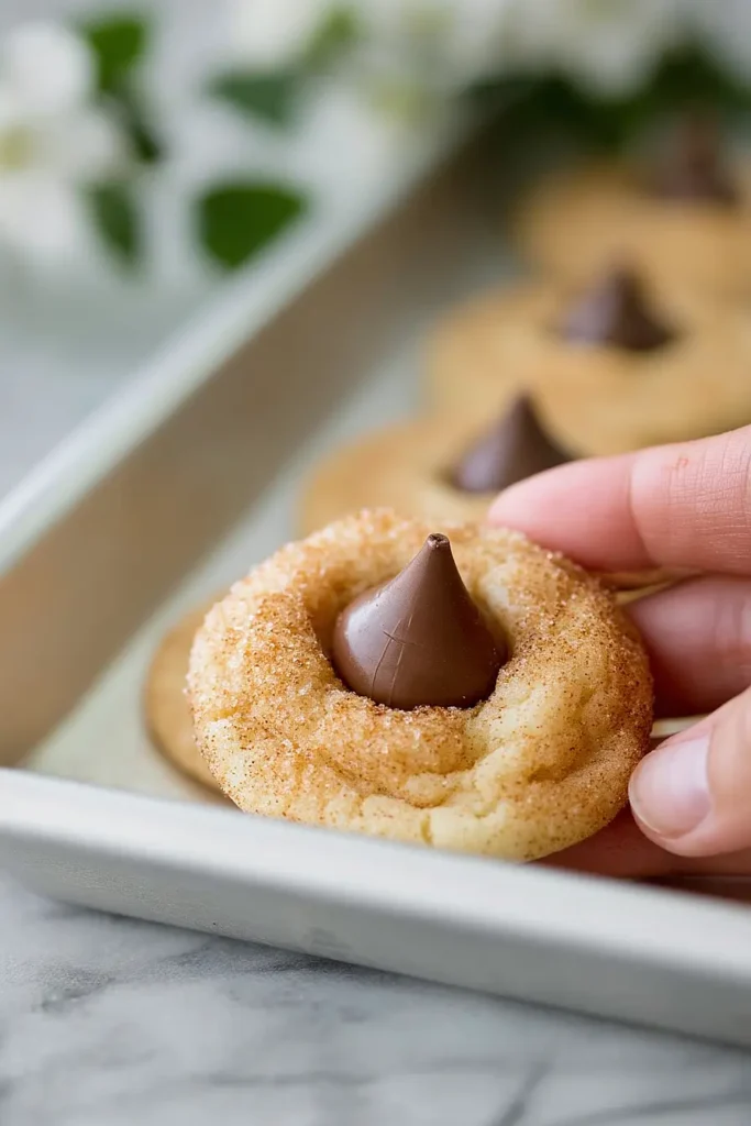 snickerdoodles with hershey kisses