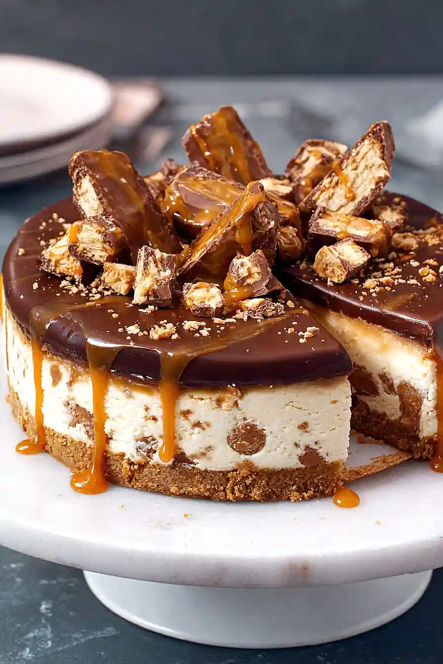 no bake twix cheesecake