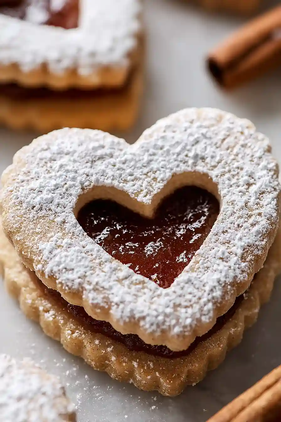 apple butter linzer cookies