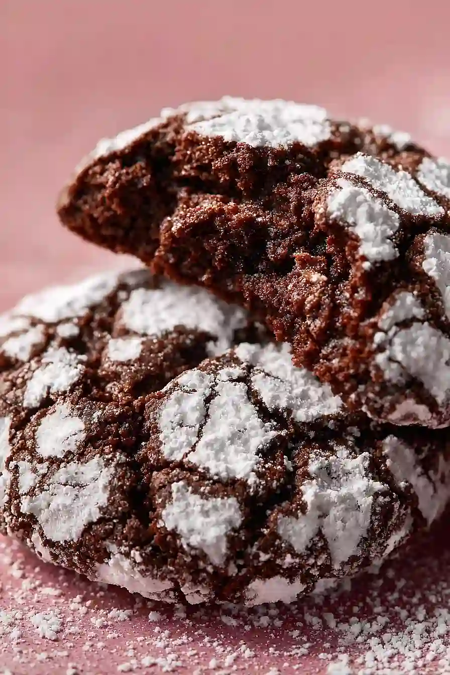 chocolate pretzel crinkle cookies