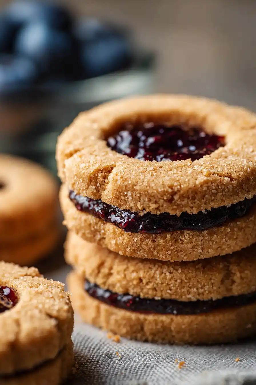 berry linzer cookies