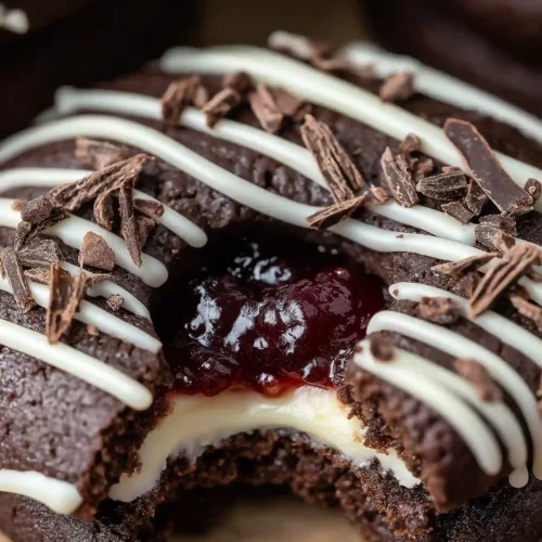 black forest linzer cookies
