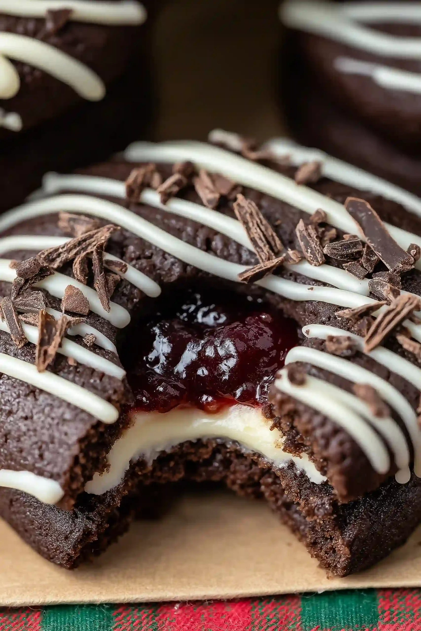 black forest linzer cookies