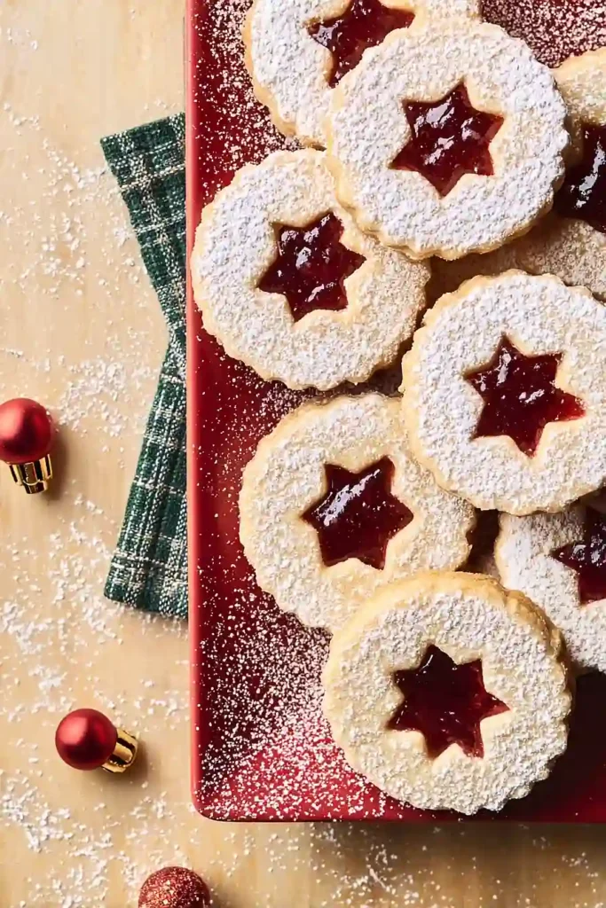 peanut butter and jam linzer cookies