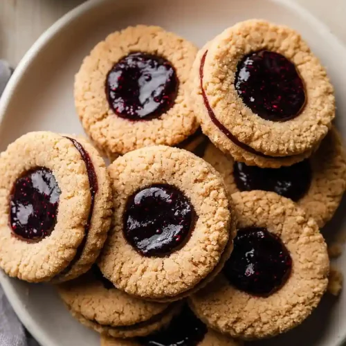 berry linzer cookies
