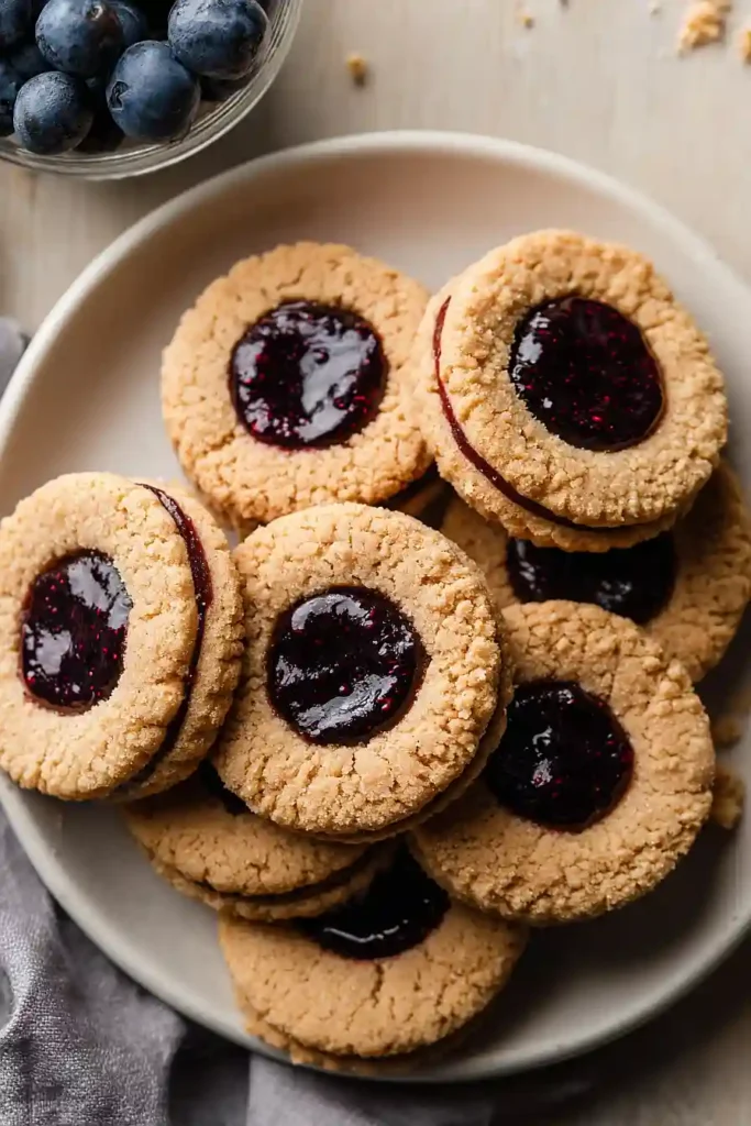 berry linzer cookies