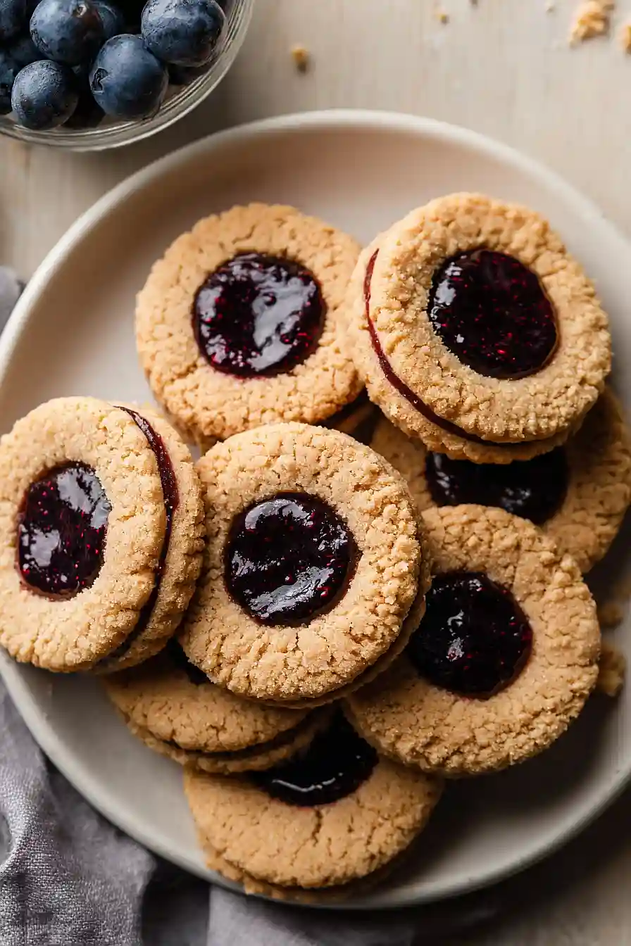 berry linzer cookies