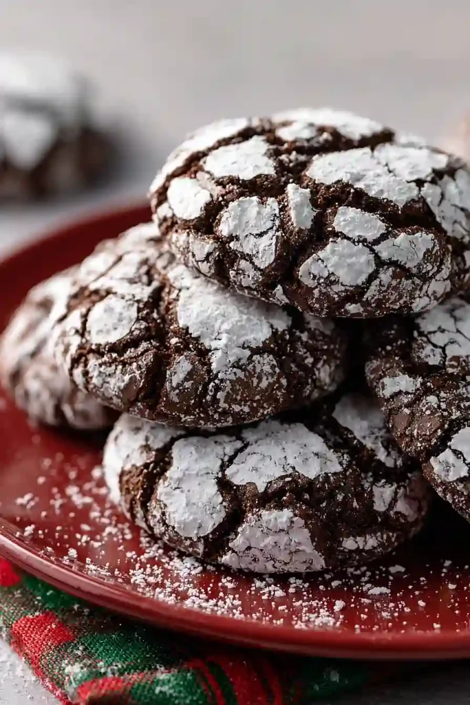 mexican chocolate crinkle cookies