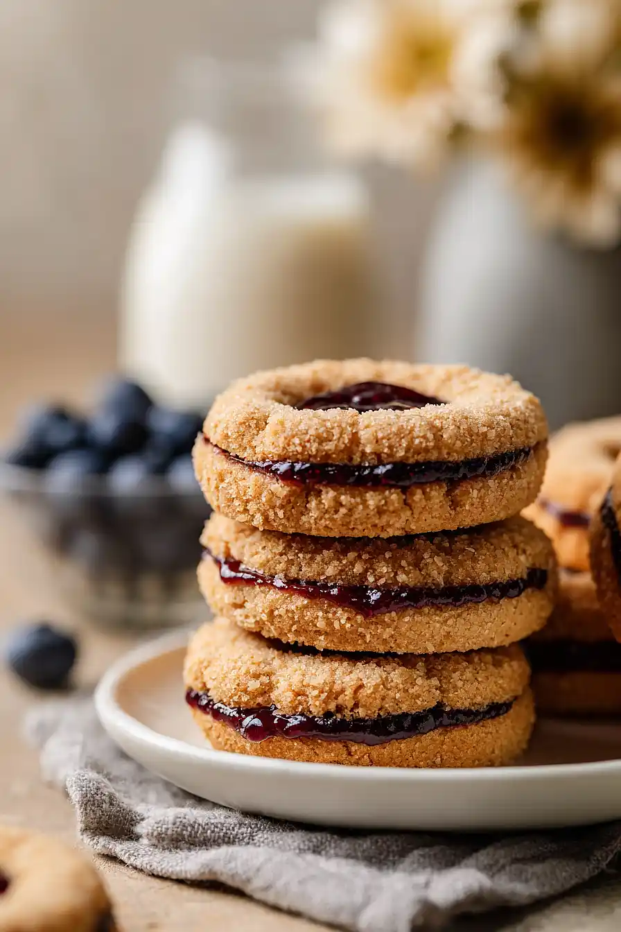 berry linzer cookies