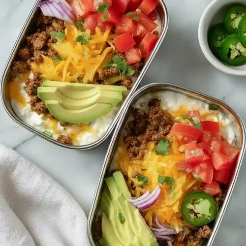 meal prep cottage cheese taco bowls