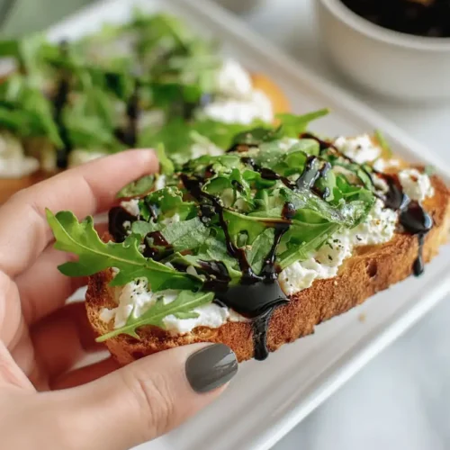 arugula and cottage cheese toast