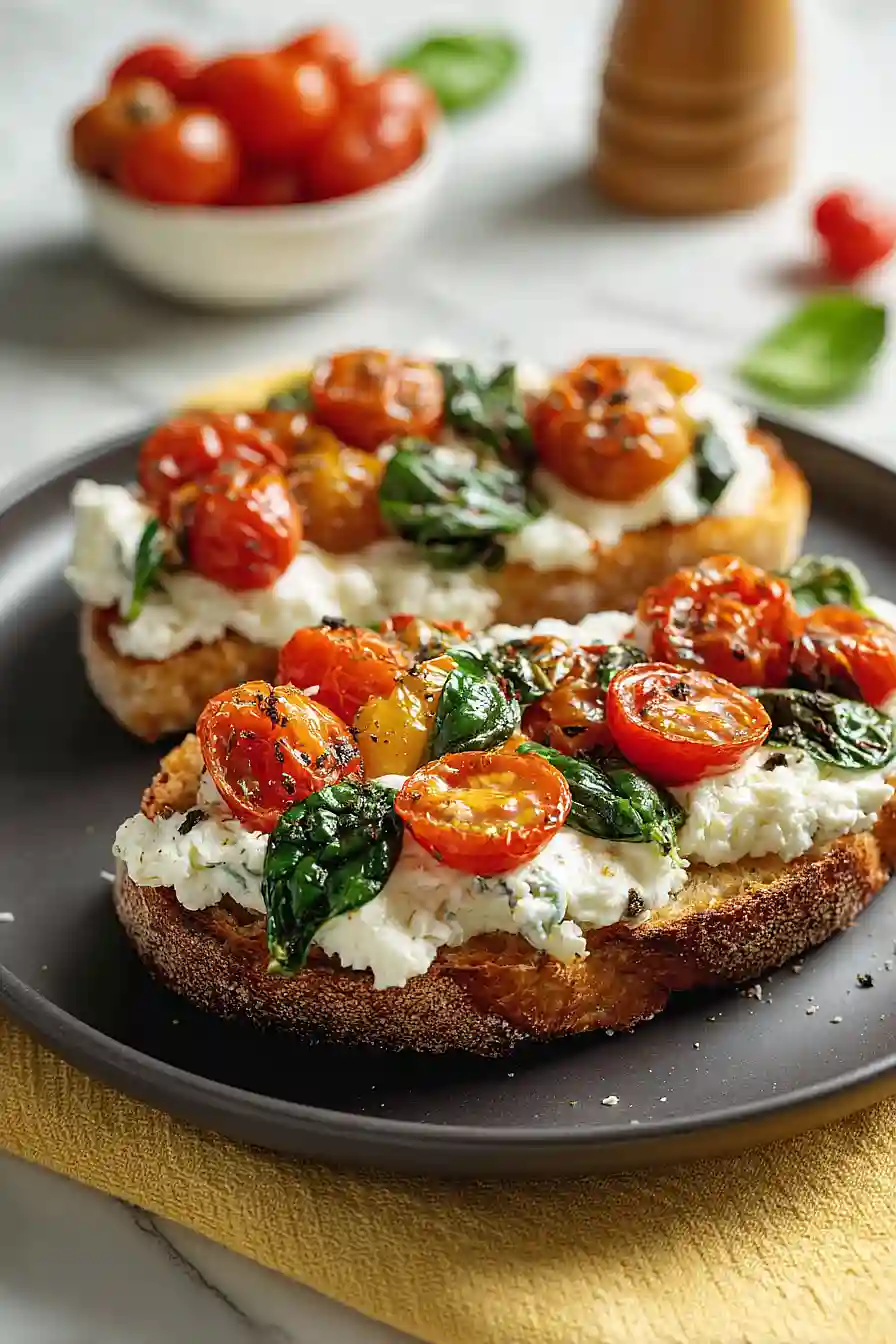 savory cottage cheese toast