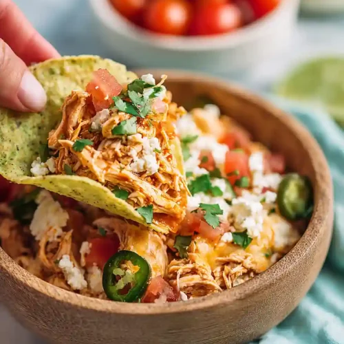 cottage cheese chicken taco bowl