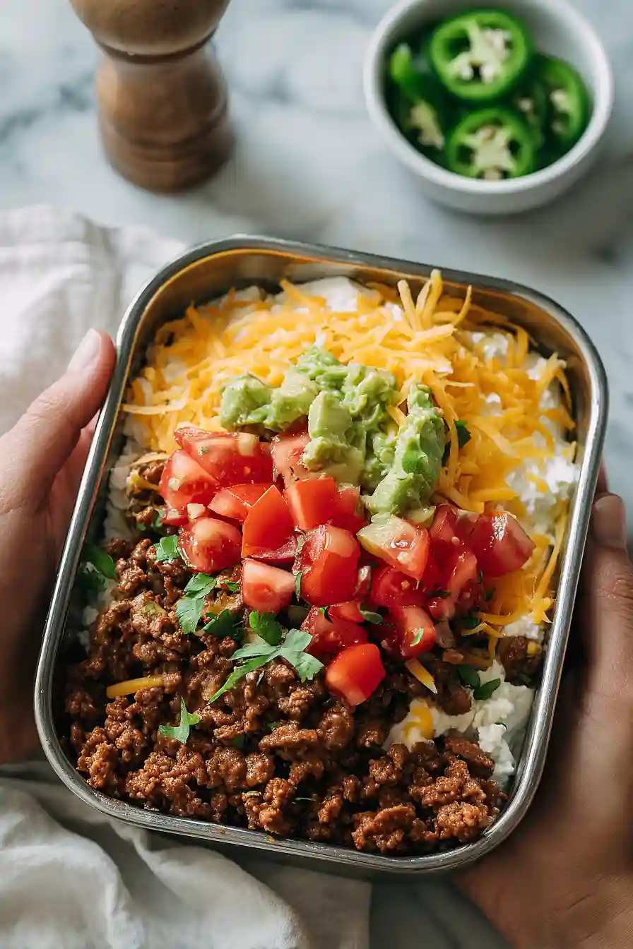 meal prep cottage cheese taco bowls